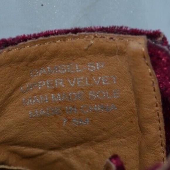 Jeffrey Campbell Spike Damsel Wine Velvet Booties Wedge 7.5 - Picture 9 of 10